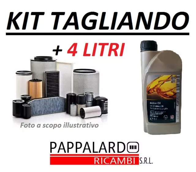 Kit 3 Filtri Tagliando + Olio 5W30 Opel Corsa D 1.2 Gpl Tech 59Kw 80Cv Dal 2011