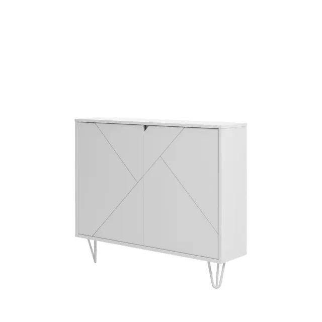 Nexera Slim 2-Door Storage Cabinet - White  MSRP $277.95