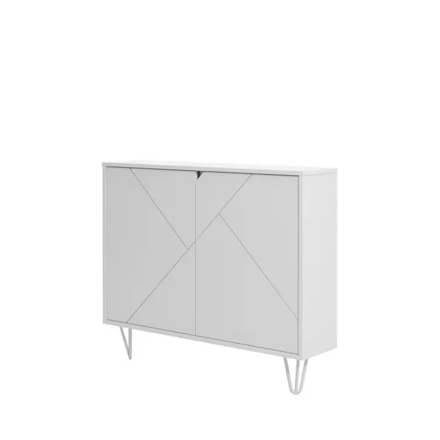 Nexera Slim 2-Door Storage Cabinet - White  MSRP $277.95