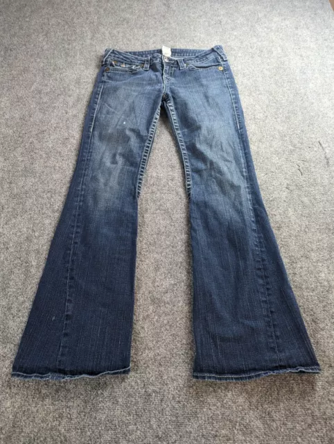 Vintage True Religion Jeans Womens 32 Joey Big T Flare Low Rise