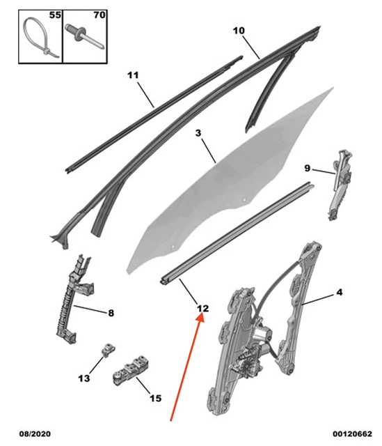 Triangle Avant Droit Pour PEUGEOT 2008 2 - Réf. 9831682780 - Occasion, Bon état