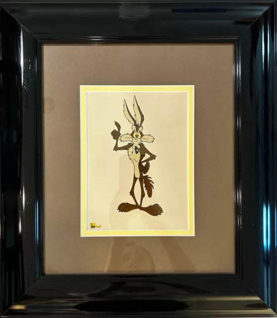 Wile E. Coyote Warner Bros. Studios Unsigned Framed Sericel LTD Edition COA