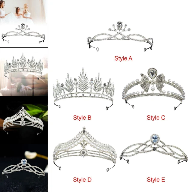 Shinning Bridal Crown Princess Headpieces for Bridesmaid Performance Holiday