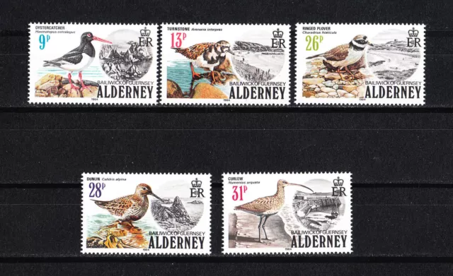 Aurigny Alderney  timbre  faune  oiseaux  1984  num:  13/17  **