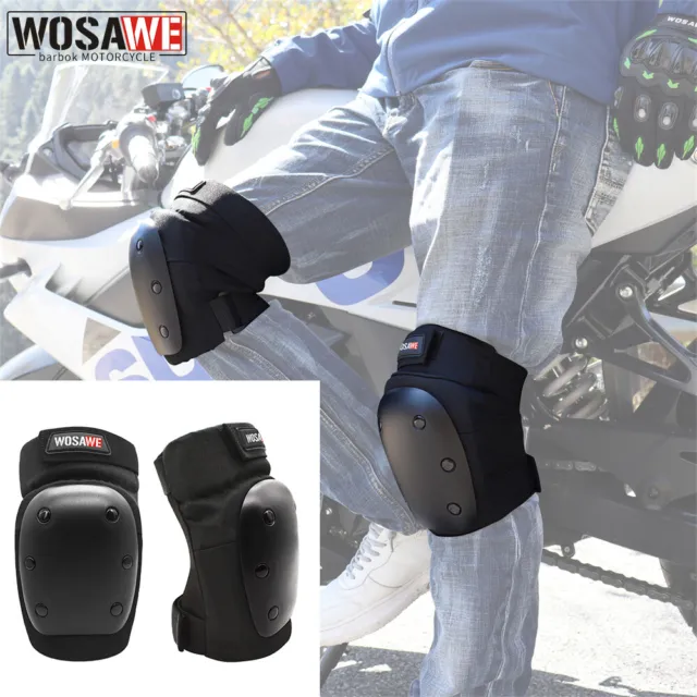 WOSAWE Adults Motorcycle Knee Pads Motorcross Protection Guards Shock Absorption