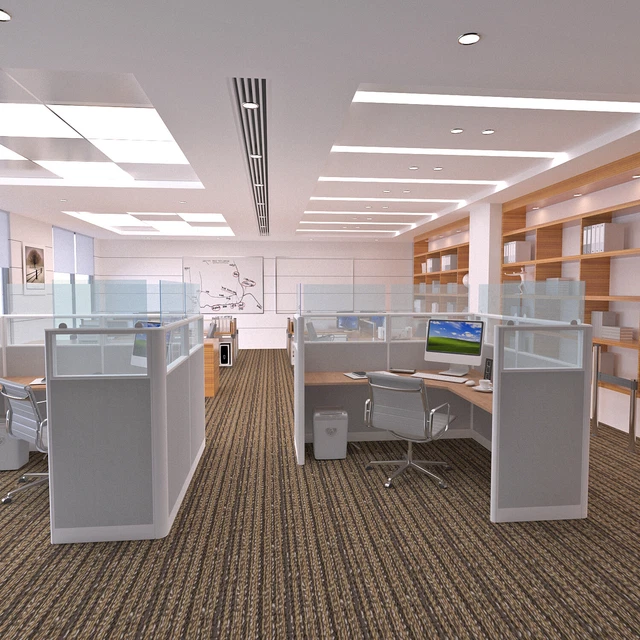 5x5 Cubicles- 66″ H- ONE MAN Glazed L Shape ( 12 " Frameless Glass At The Top...