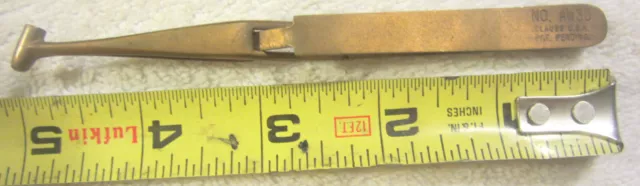 1 rare brass Clauss AW30 Heat Sink Tweezer Anti-Wick Clauss Bullet-Head Vintage