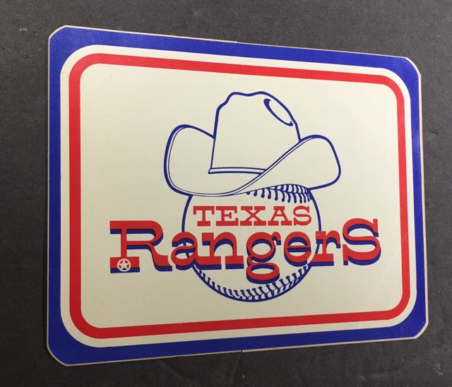 VINTAGE 1970’S DECAL Sticker Texas Rangers - Cowboy Hat - World Series