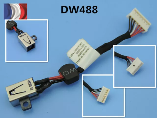 Câble de prise d'alimentation jack DC fil de charge Dell DC30100X200 DC30100X300