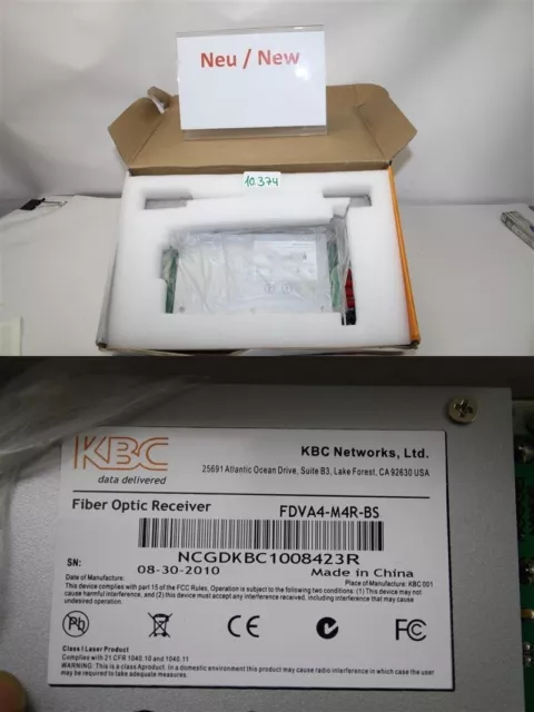 Kbc FDVA4-M4R-BS Fibre Optic Recever NCGDKBC1008423R