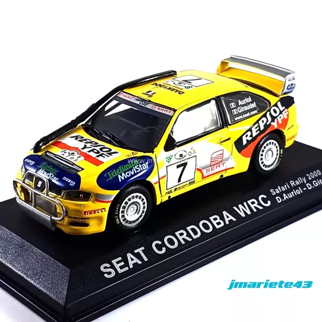 Seat Cordoba WRC Evo 2 WRC #7 D. Auriol - D. Giraudet Safari 2000 1:43