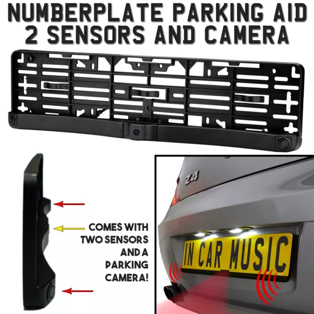 Number Plate Holder Mount Reverse Parking Sensor Sensors & Camera With Buzzer