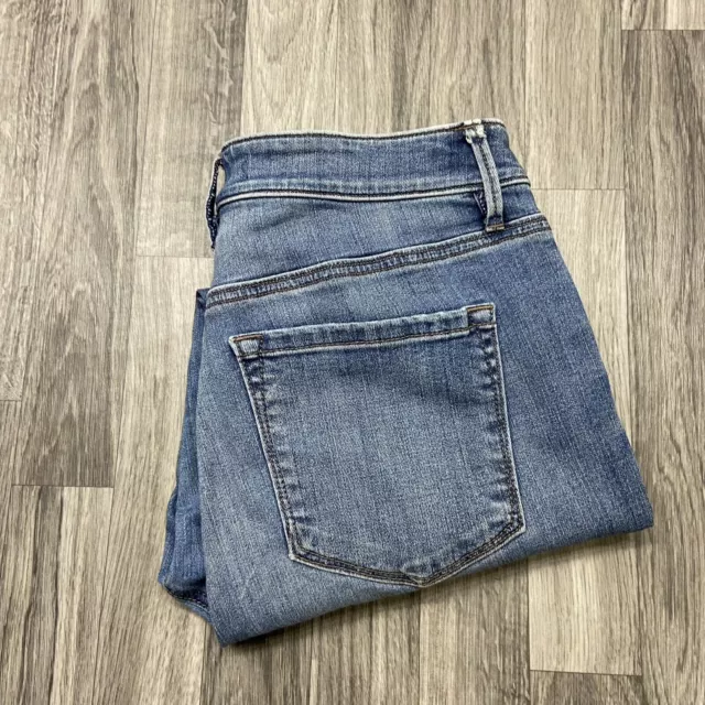 ANN TAYLOR LOFT Curvy High Waist Skinny Ankle Blue Denim Jeans Women's Size 29/8