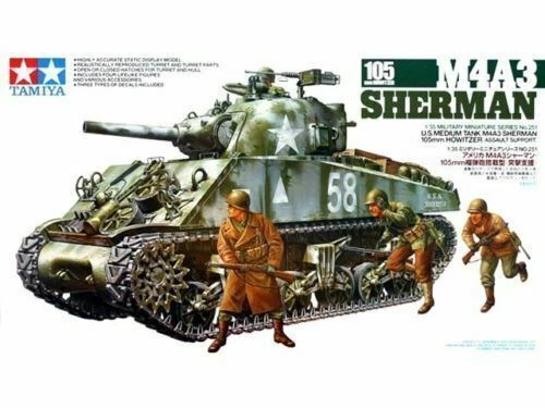 Tamiya 35251 - M4A3 Sherman 105mm Obusier - 1:3 5 - Kit Plastique
