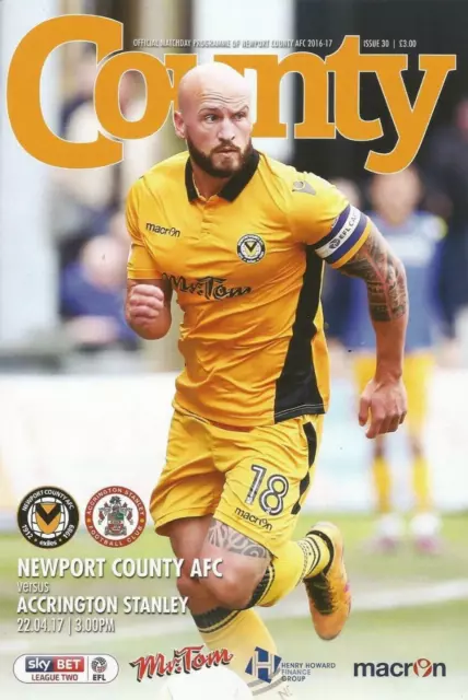 * 2016/17 - Newport County Home Programmes - Choose From List *