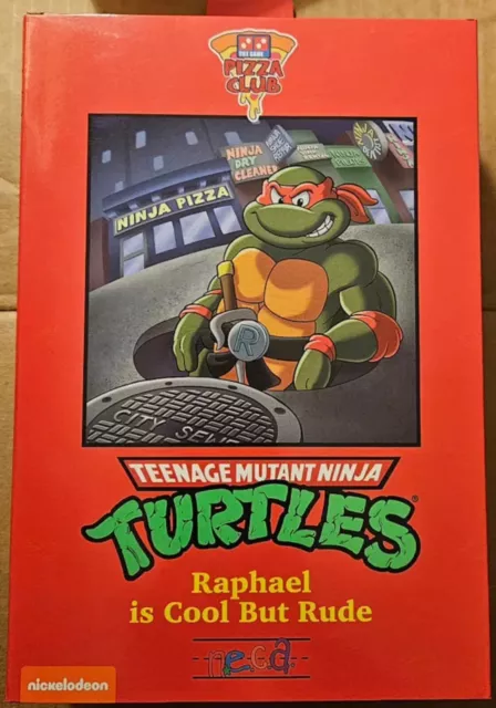 NECA Teenage Mutant Ninja Turtles Raphael Pizza Club Action Figure NIB Haulathon