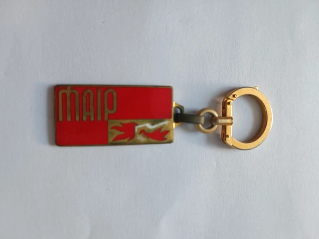 Ancien Porte-clés Antar émaillé Des Années 60 – Publicité Vintage Lyon – Métal Bleu Blanc Rouge