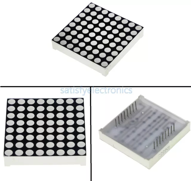 2PCS 8x8 3mm Dot Matrix Display Red LED Display Common Anode