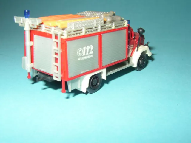 Magirus 150D Feuerwehr GW Boot  Preiser Modellauto 1:87 gebauter Bausatz