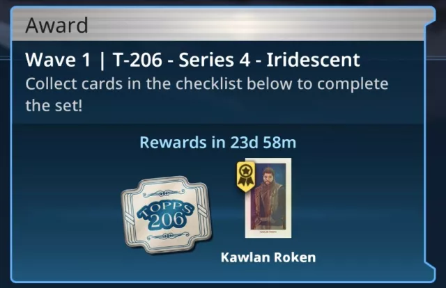 Topps Star Wars Card Trader Year In Review T-206 Series 4 Iridescent Set Epic