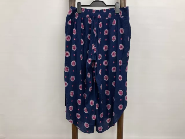 NEW Miller free spirit assymetric culotte Navy Pink Paisley Ladies Sz 14 RRP$40 2