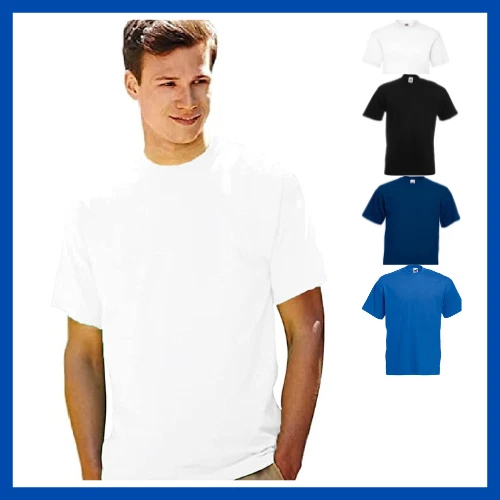 Fruit of the loom magliette t shirt uomo donna personalizzate bianca blu nero