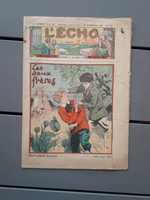 l'écho du Noel 11 novembre 1928 "les 2 frères"