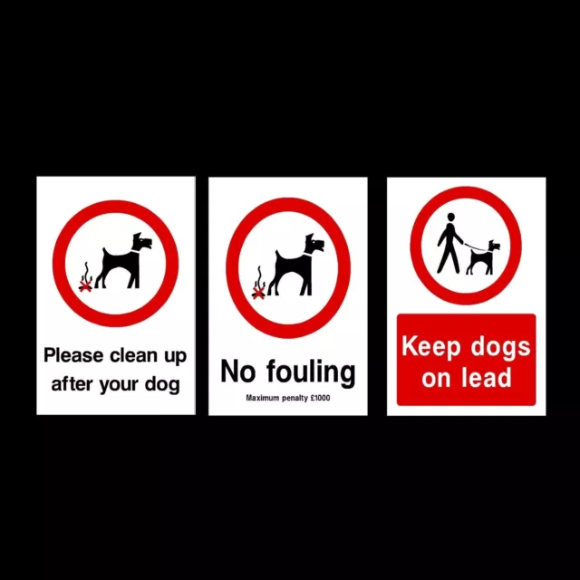 Dog Fouling / Clean it up / Keep on Leads - Sign, Sticker - All Sizes & Material