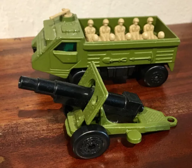 Matchbox №32 FIELD GUN 1977 / Personnel Carrier - both VGC