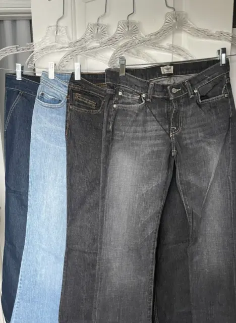 Bundle/Lot of 4 pairs Women's Jeans Size 6 Black Blue Navy Pants BARGAIN!