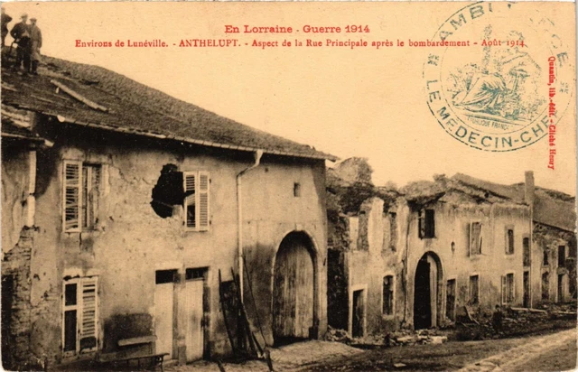 CPA AK Militaire - Anthelupt - Rue Principale apres le bombardement (697429)