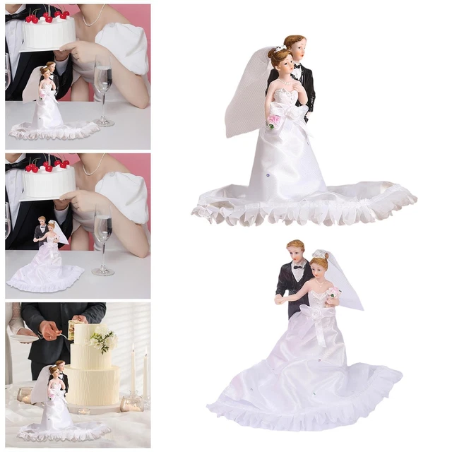 WEDDING CAKE TOPPER Couple Figures Multifunction Bride and Groom ...
