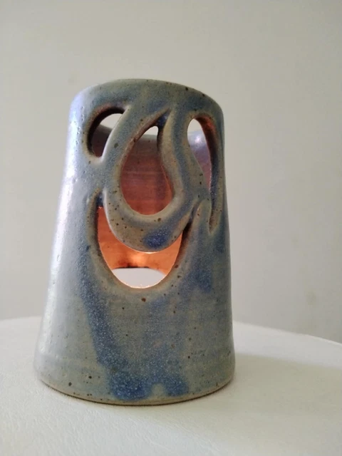 Porte-bougies Marocain En Terre Cuite Fabriqué Et Peint à La Main Par Le Potier Houda