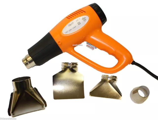 1200W Electric Heat Gun UL Listed 4 Heat Nozzles Decals Shrink Wrap Paint New