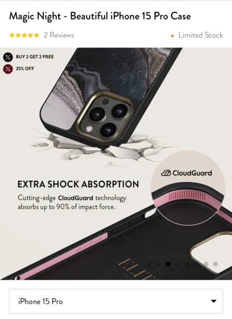 Burga iPhone 15 Pro Case Elite Apple Glitter Gift Idea RRP £64 3