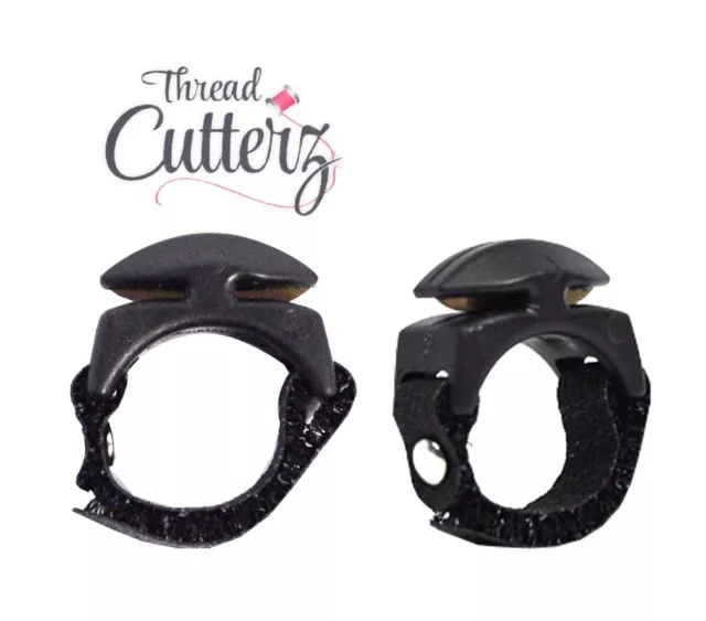 Anillo de corte de hilo de hilo dental ajustable Thread Cutterz negro