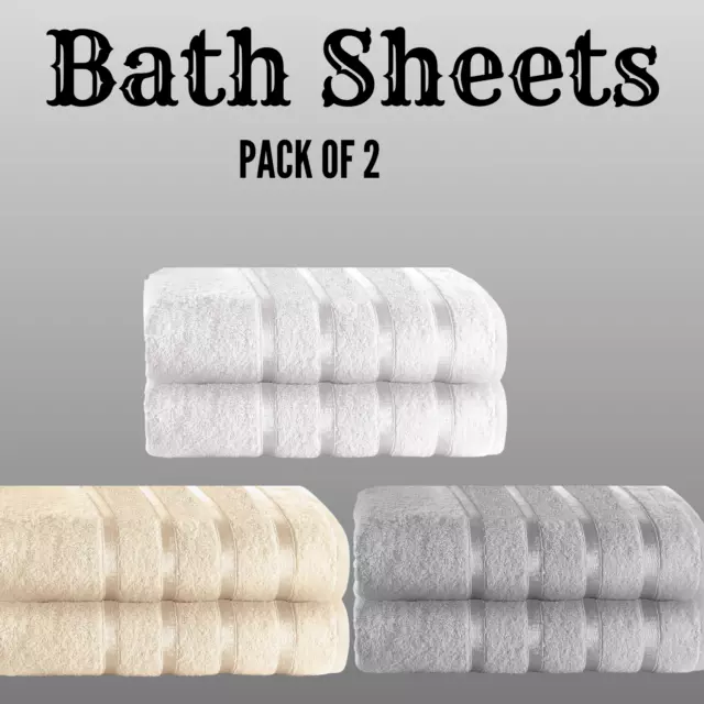 2X Jumbo Bath sheet 100% Egyptian Cotton Soft Hand Bath Towels Sheets 600 GSM