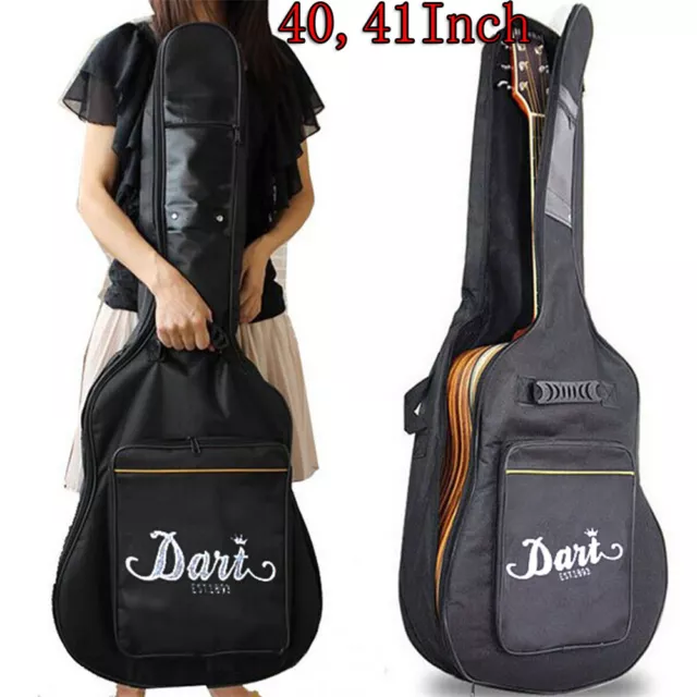 40 41" Soft Padded Guitar Bag Acoustic Classical Electric Bass Case Cover Gigbag 2