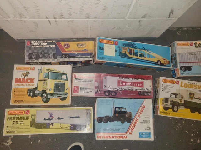 AMT ERTL MODELLBAUSÄTZE 1:25 Trucks Und Trailer Bastelschrott Konvolut ...