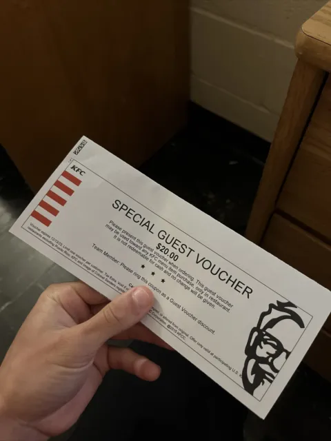 KFC $20 Voucher/Coupon