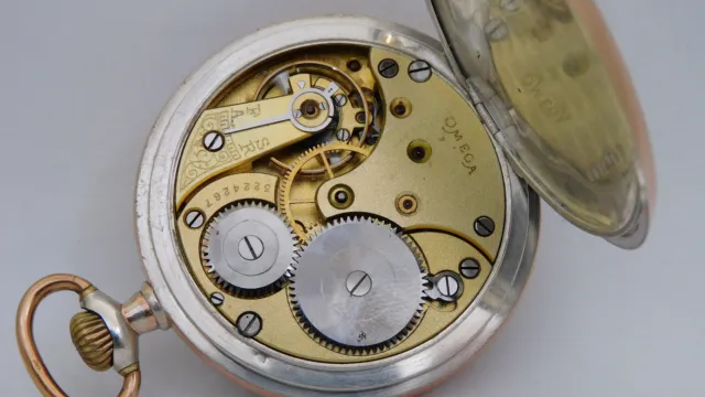Orologio da tasca argento Funzionante OMEGA silver pocket watch Working C910 9