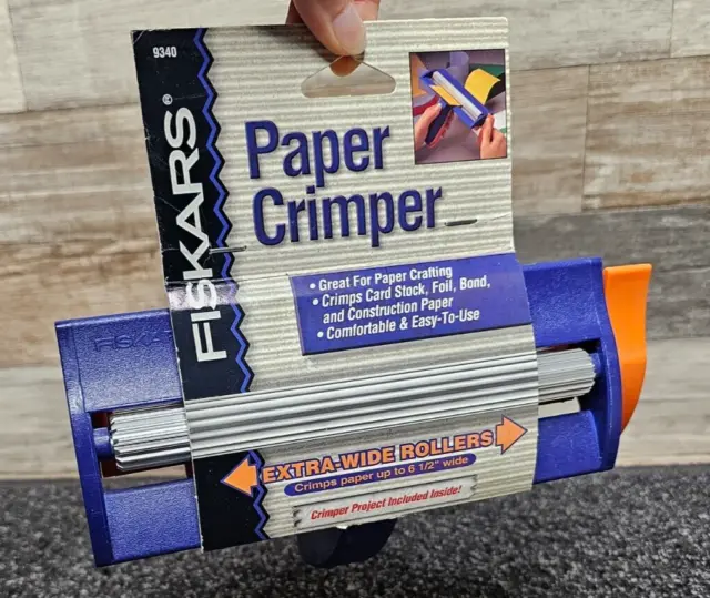 Fiskars Paper Crimper 6.5 Wide Craft Project Construction Foil