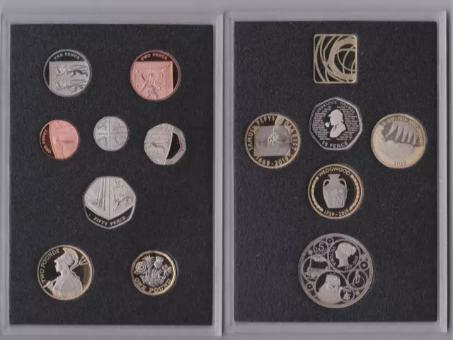 Boxed 2019 Uk Royal Mint 13 Coin Proof Set With Certificate Near Mint Condition.