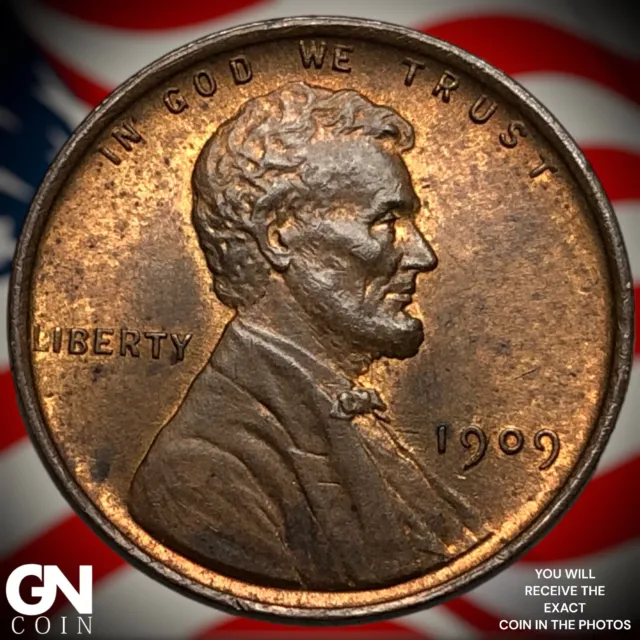 1909 VDB Lincoln Cent Wheat Penny  Q9343
