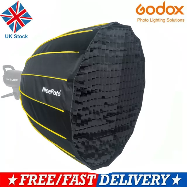 NiceFoto 90cm Parabolic Umbrella Gird Softbox f Aputure 120D 120D II N3A8 C300d