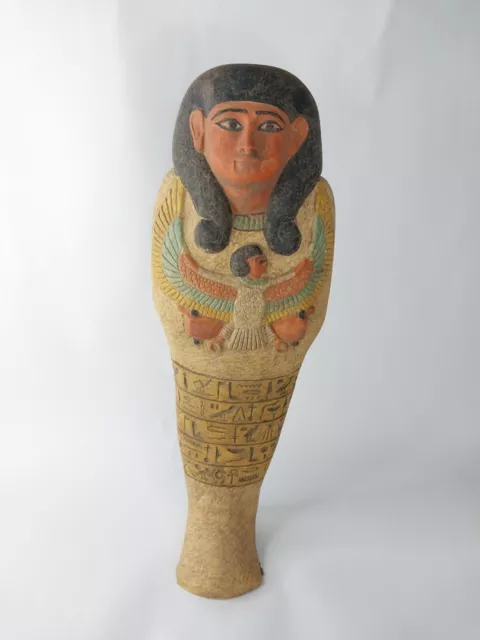 UNIQUE ANTIQUE ANCIENT EGYPTIAN Big Ushabti Servant Minions Dead Winged Isis