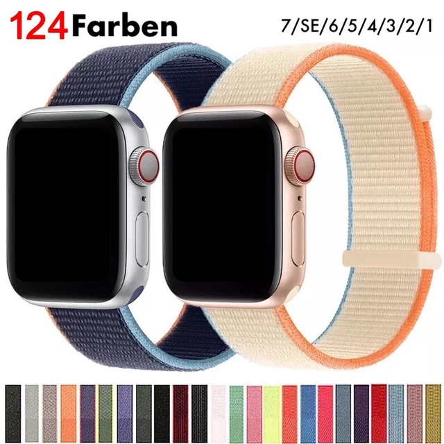 Nylon Sport Armband Loop für Apple Watch Series 3 4 5 6 7 8 38/40/41/42/44/45/49
