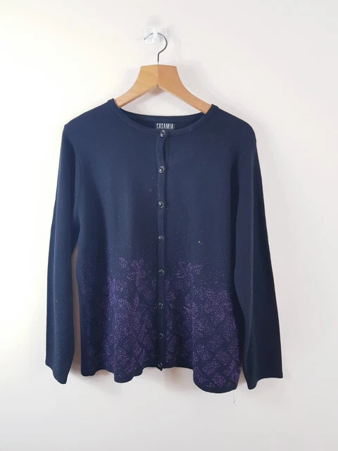 CASAMIA EXCLUSIVE BLACK Jumper With Sequins Size M 8.99 PicClick UK
