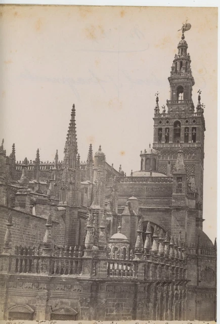 Tirage Albuminé Vintage Beauchy - Plaza De Toros De Sevilla, Espagne, Vers 1880