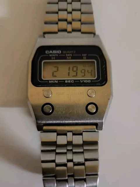 Vintage Casio 52QS-14 LCD Digital Uhr Armbanduhr Japan 80er